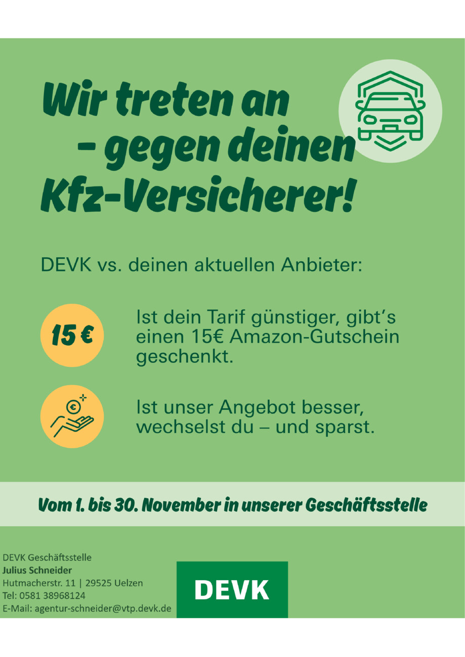DEVK KFZ-Versicherung Wette vom Samstag, 01.11.2025
