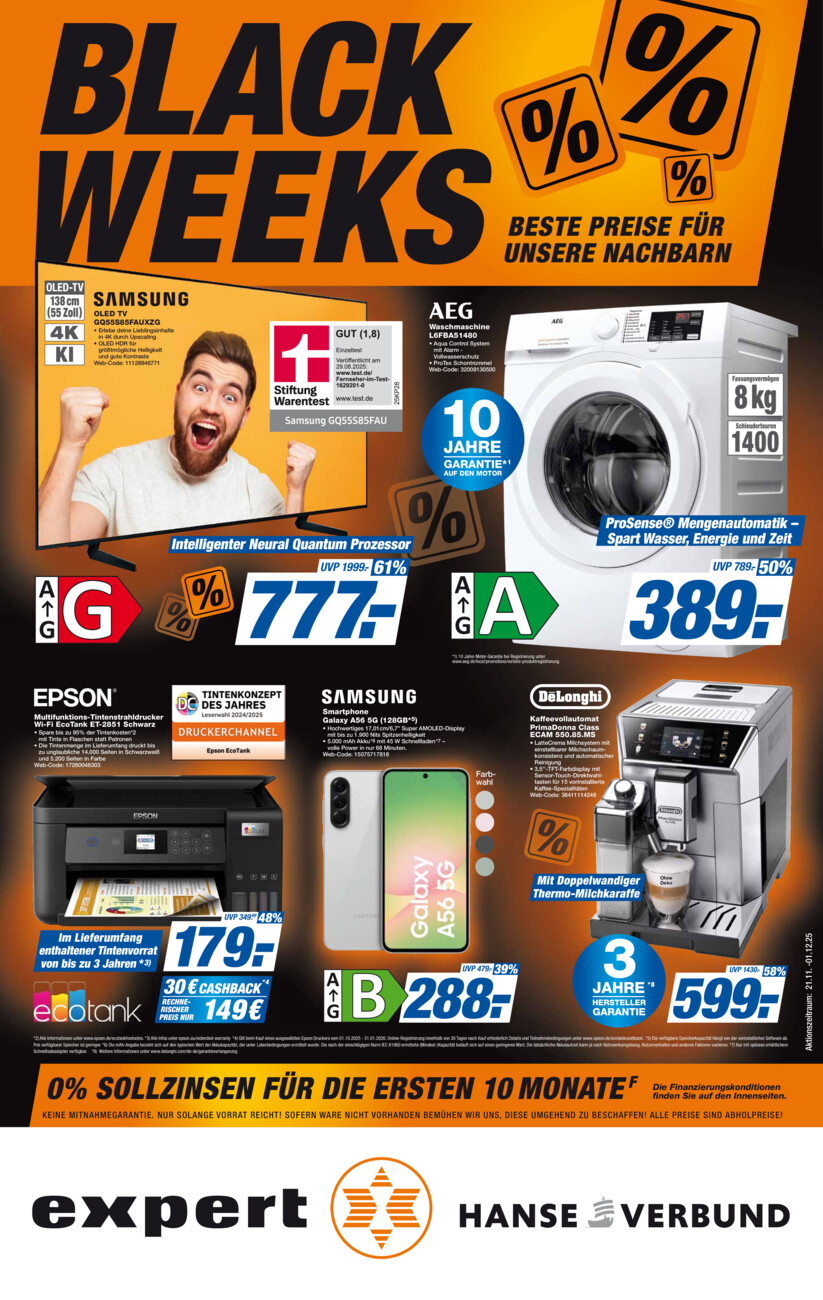 Expert Black Weeks 48/2025 vom Freitag, 21.11.2025