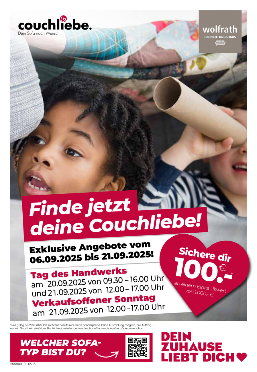Möbel Wolfrath: Couchliebe - Dein Sofa nach Wunsch vom Donnerstag, 04.09.2025