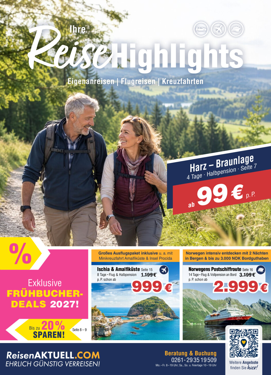 Ihre ReiseHighlights 2026-10-02 vom Freitag, 02.10.2026