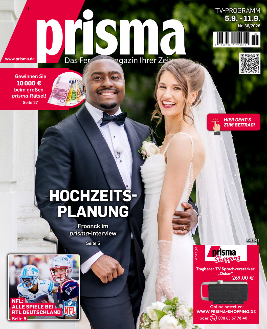 Prisma Ost 36/2026 vom Dienstag, 01.09.2026