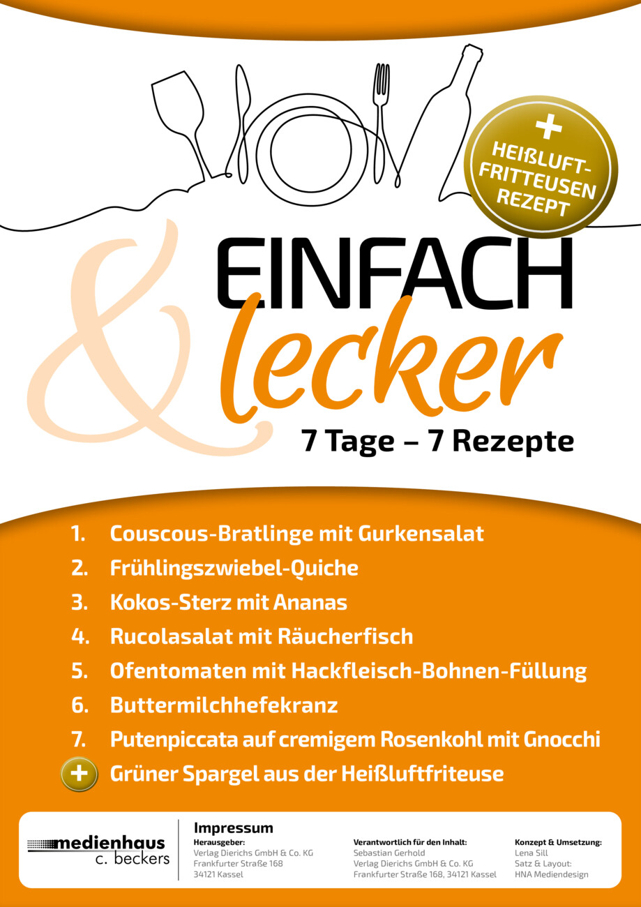 Einfach & Lecker: 7 Tage, 7 Rezepte Nr. 112 vom Montag, 20.04.2026