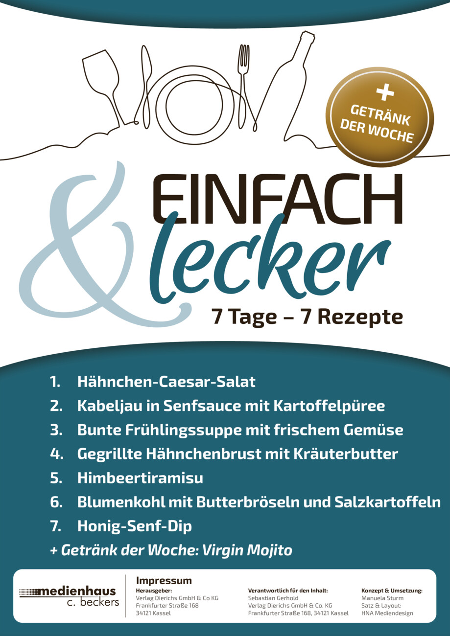 Einfach & Lecker - 7 Tage-7 Rezepte Nr. 65 vom Montag, 26.05.2025