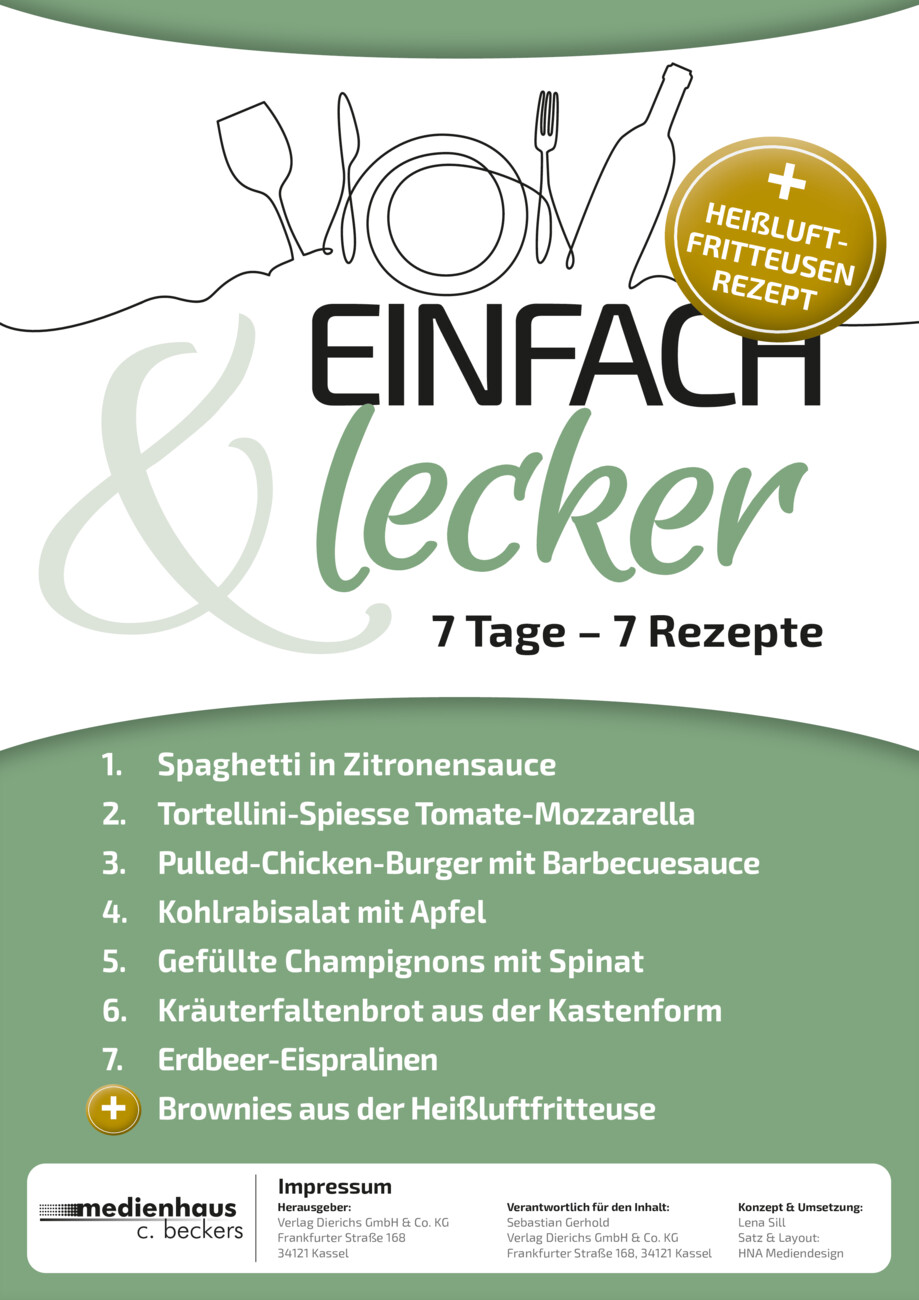 Einfach & Lecker: 7 Tage, 7 Rezepte Nr. 122 vom Montag, 29.06.2026