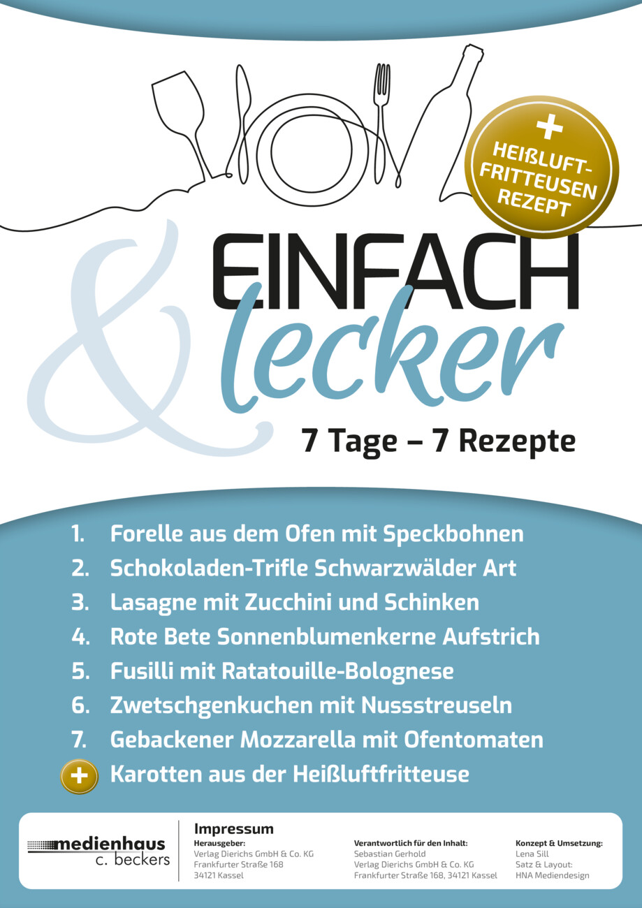 Einfach & Lecker: 7 Tage, 7 Rezepte Nr. 134 vom Montag, 21.09.2026