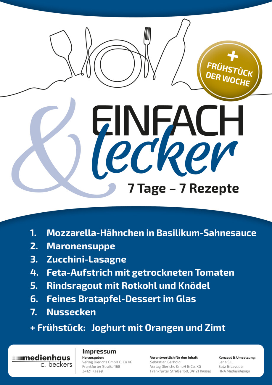 Einfach & Lecker: 7 Tage, 7 Rezepte Nr. 93 vom Montag, 08.12.2025