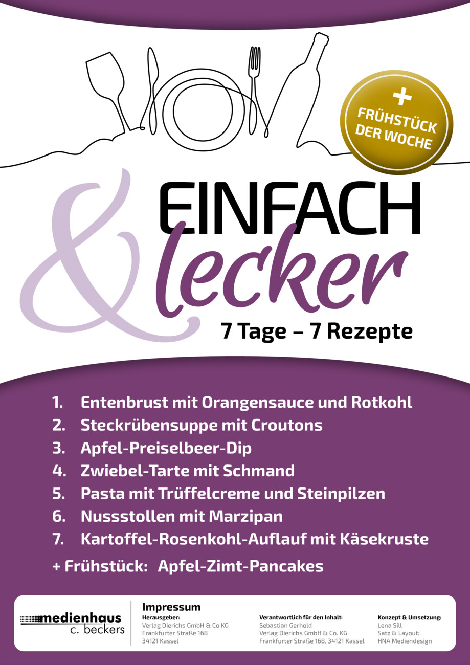 Einfach & Lecker - 7 Tage-7 Rezepte 91/2025 vom Montag, 24.11.2025