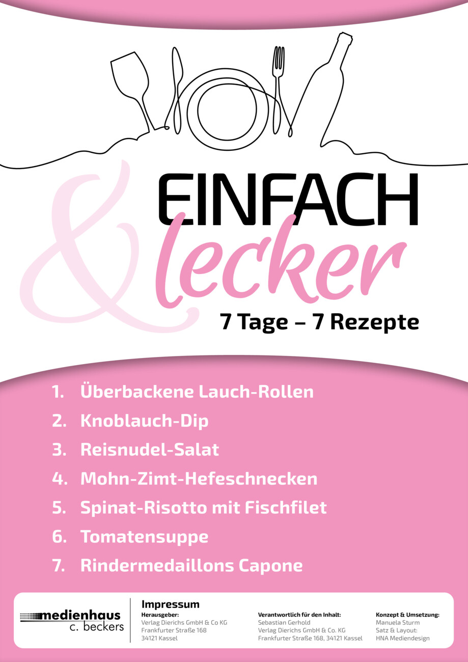 Einfach & Lecker - 7 Tage-7 Rezepte 38/2024 vom Montag, 18.11.2024