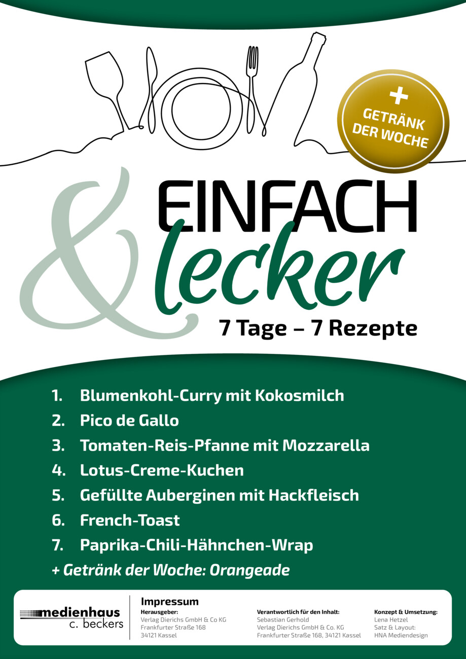 Einfach & Lecker - 7 Tage-7 Rezepte 68/2025 vom Montag, 16.06.2025