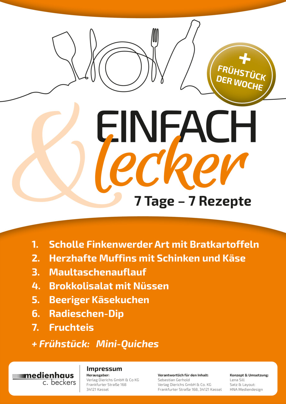 Einfach & Lecker - 7 Tage-7 Rezepte 79/2025 vom Montag, 01.09.2025