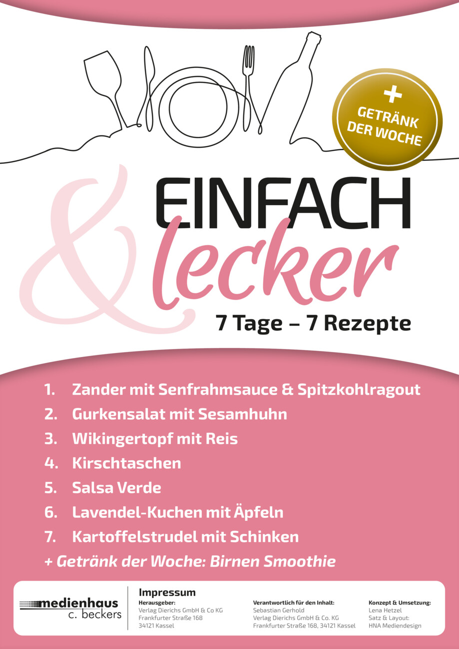 Einfach & Lecker - 7 Tage-7 Rezepte 72/2025 vom Montag, 14.07.2025