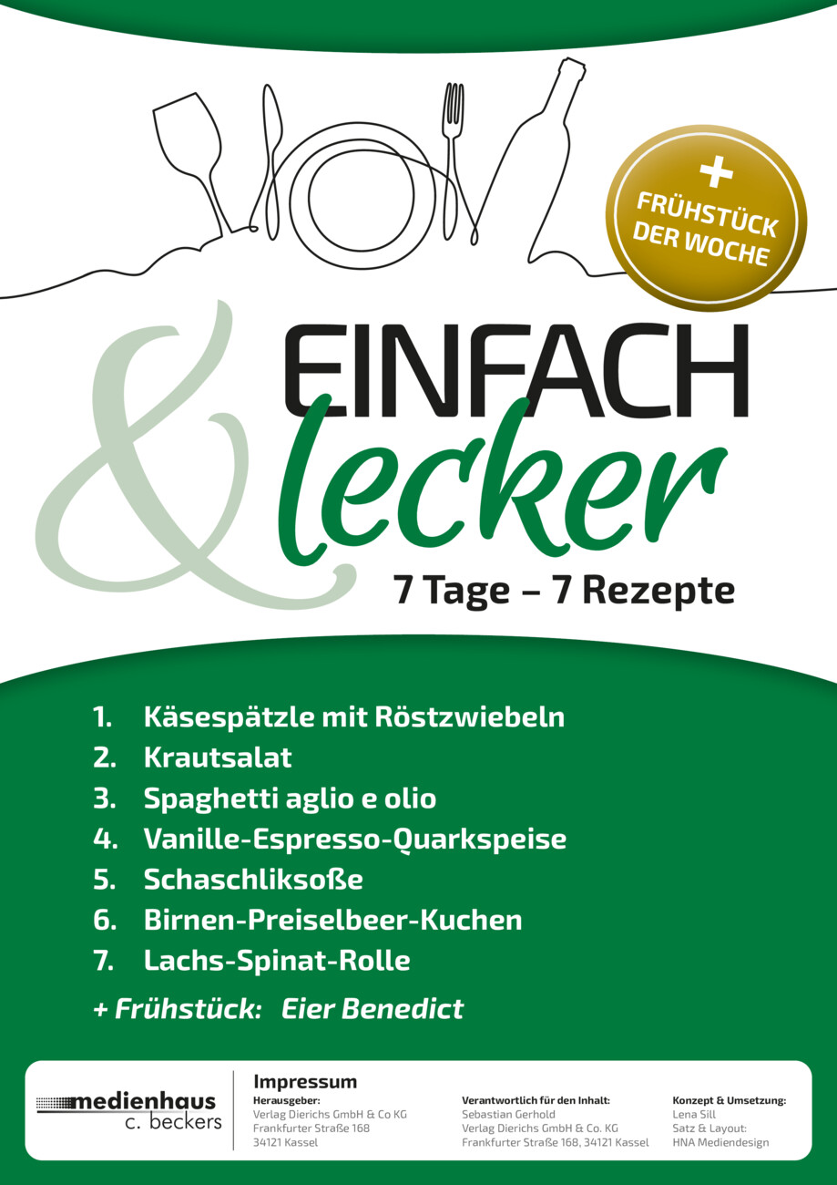 Einfach & Lecker - 7 Tage-7 Rezepte 81/2025 vom Montag, 15.09.2025