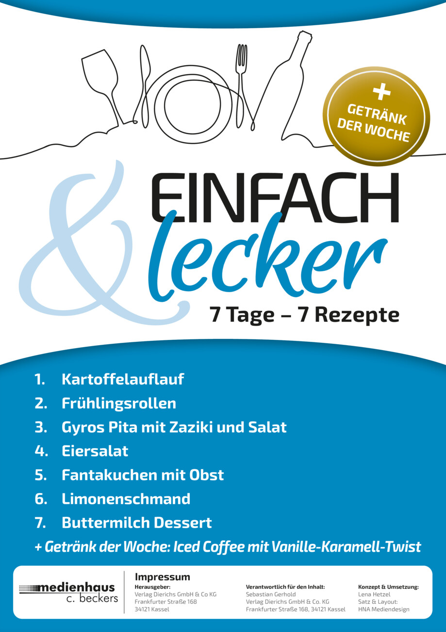 Einfach & Lecker - 7 Tage-7 Rezepte 70/2025 vom Montag, 30.06.2025