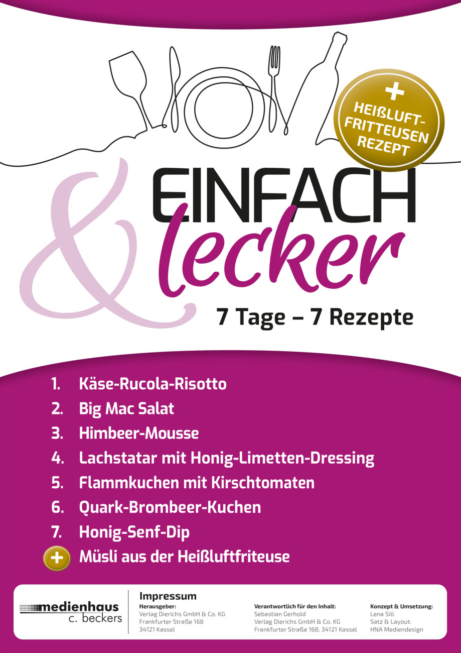 Einfach & Lecker: 7 Tage, 7 Rezepte Nr. 130 vom Montag, 24.08.2026