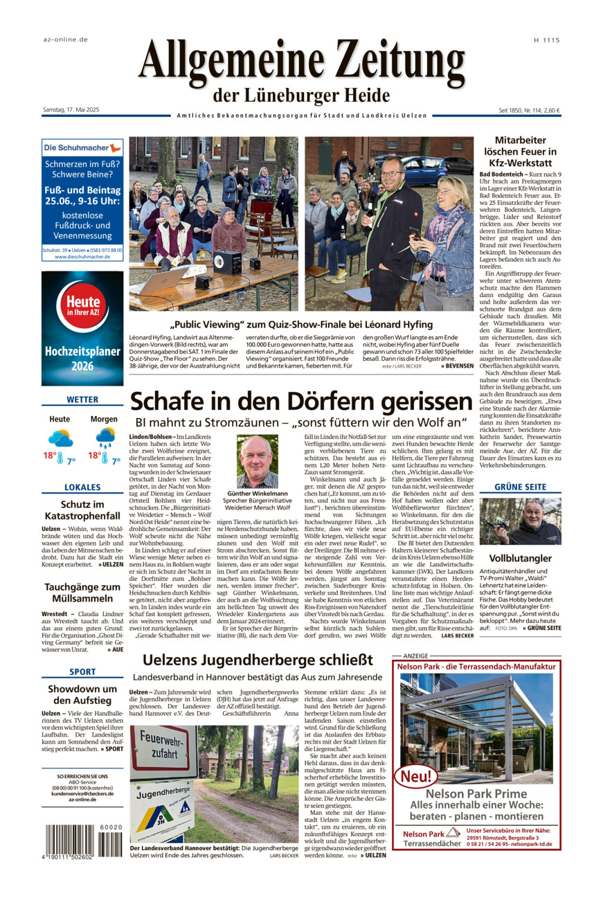 Allgemeine Zeitung vom Samstag, 17.05.2025