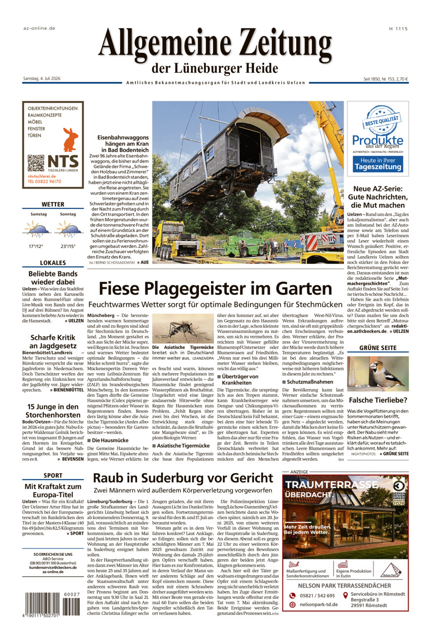 Allgemeine Zeitung vom Samstag, 04.07.2026