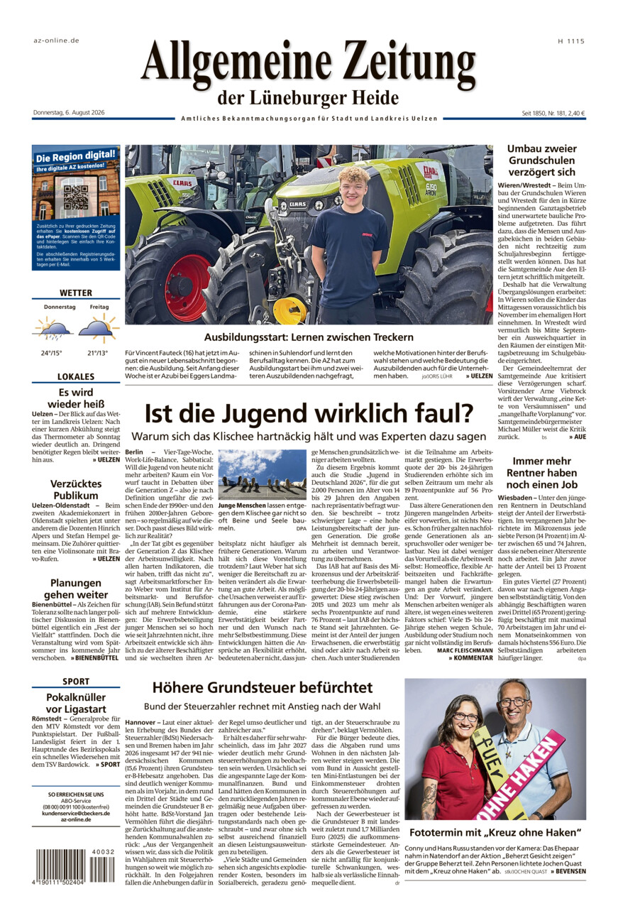 Allgemeine Zeitung vom Donnerstag, 06.08.2026