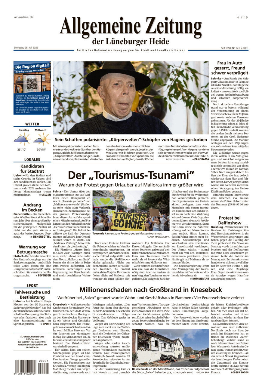 Allgemeine Zeitung vom Dienstag, 28.07.2026