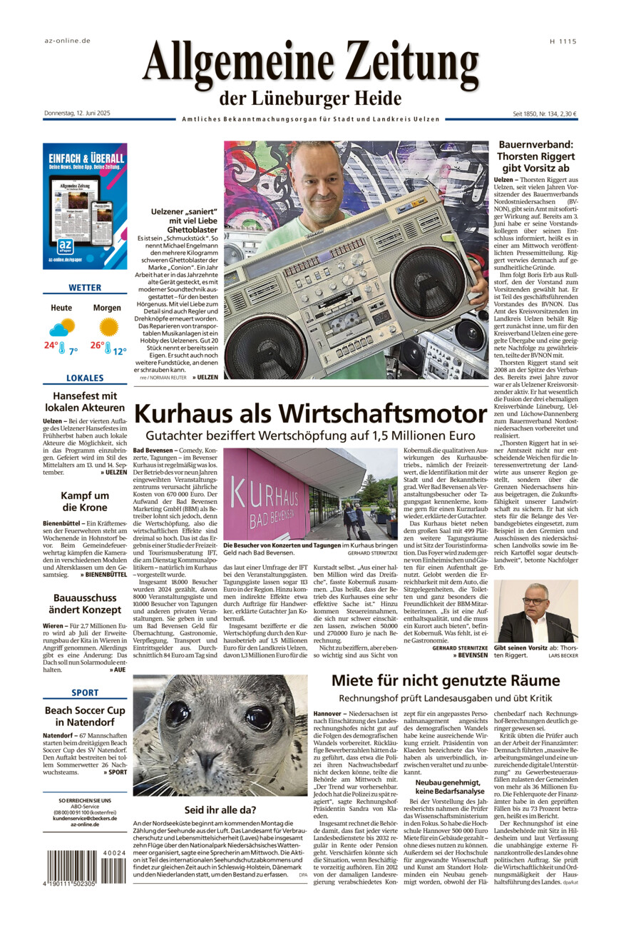 Allgemeine Zeitung vom Donnerstag, 12.06.2025