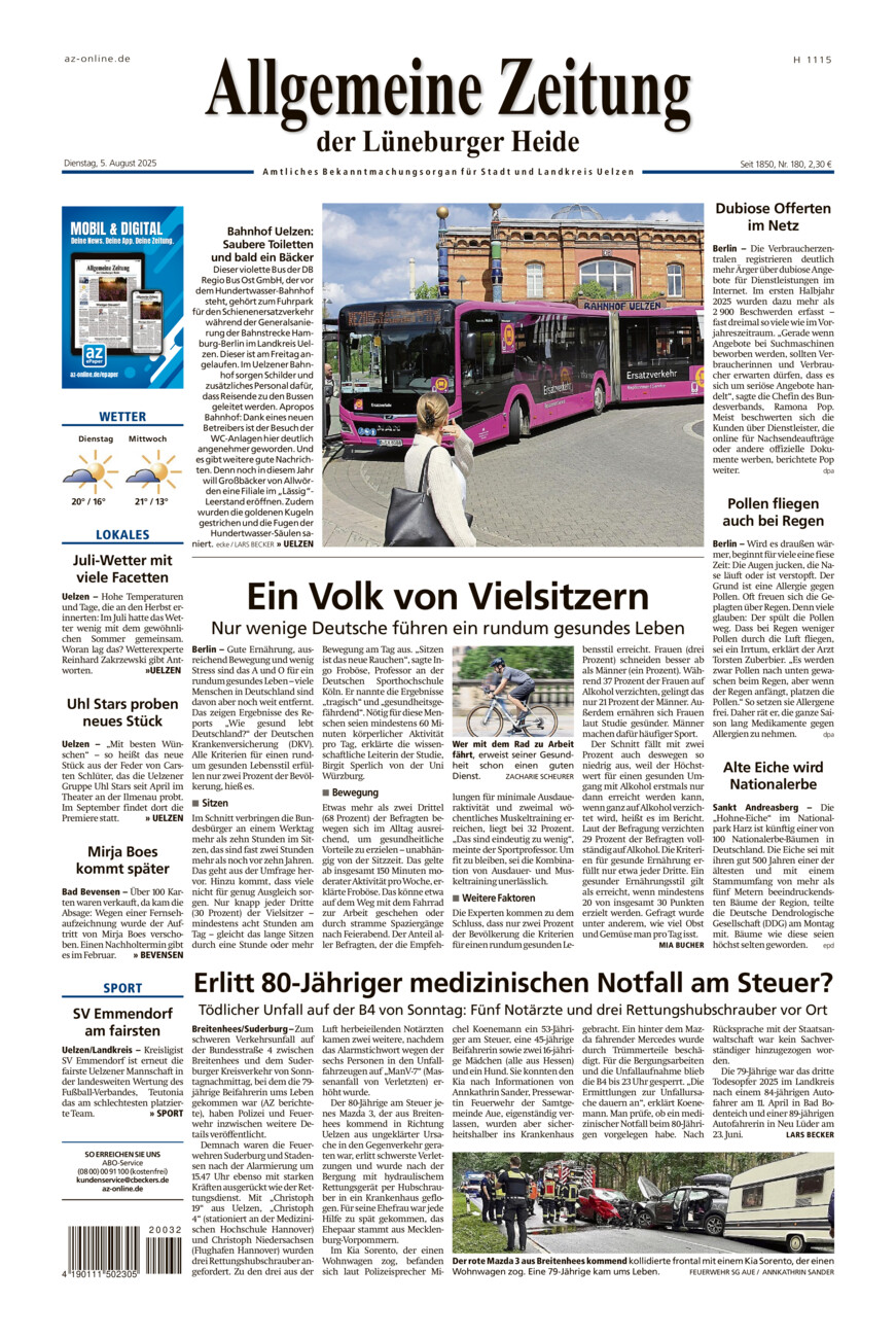 Allgemeine Zeitung vom Dienstag, 05.08.2025