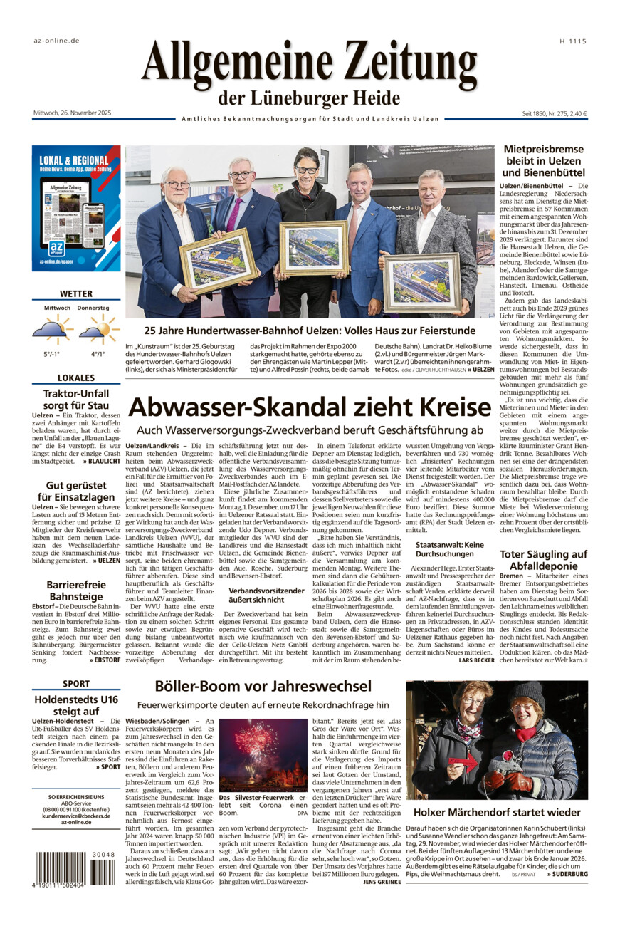 Allgemeine Zeitung vom Mittwoch, 26.11.2025