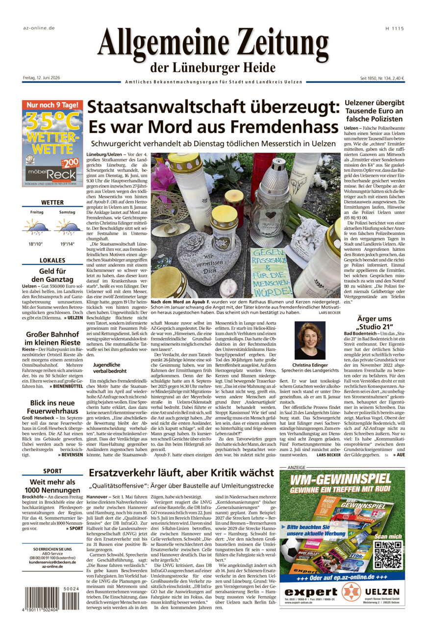 Allgemeine Zeitung vom Freitag, 12.06.2026