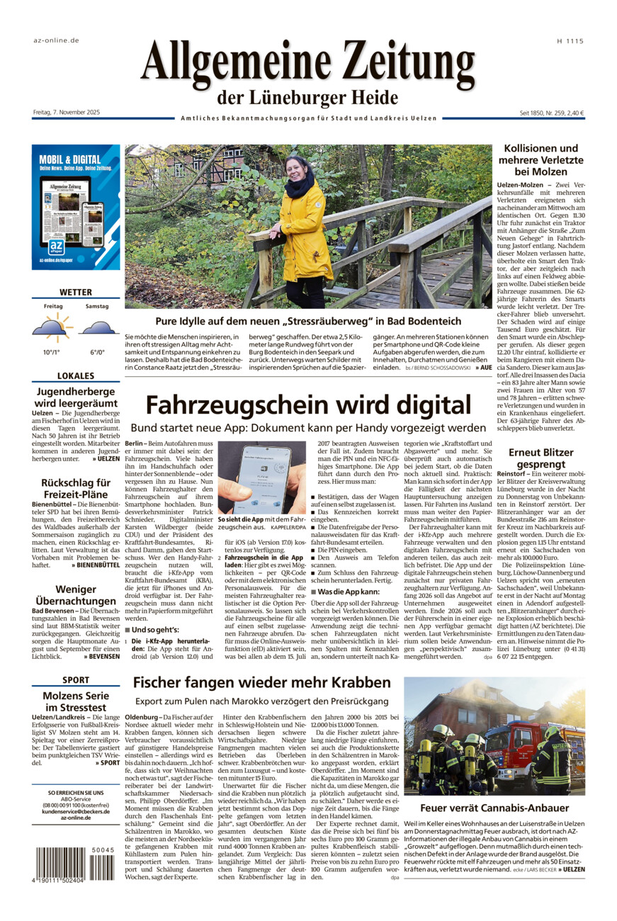 Allgemeine Zeitung vom Freitag, 07.11.2025