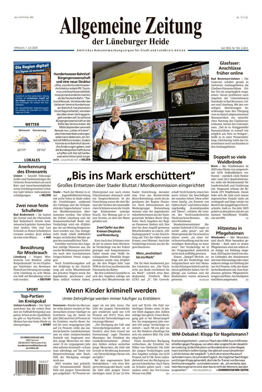 Allgemeine Zeitung vom Mittwoch, 01.07.2026