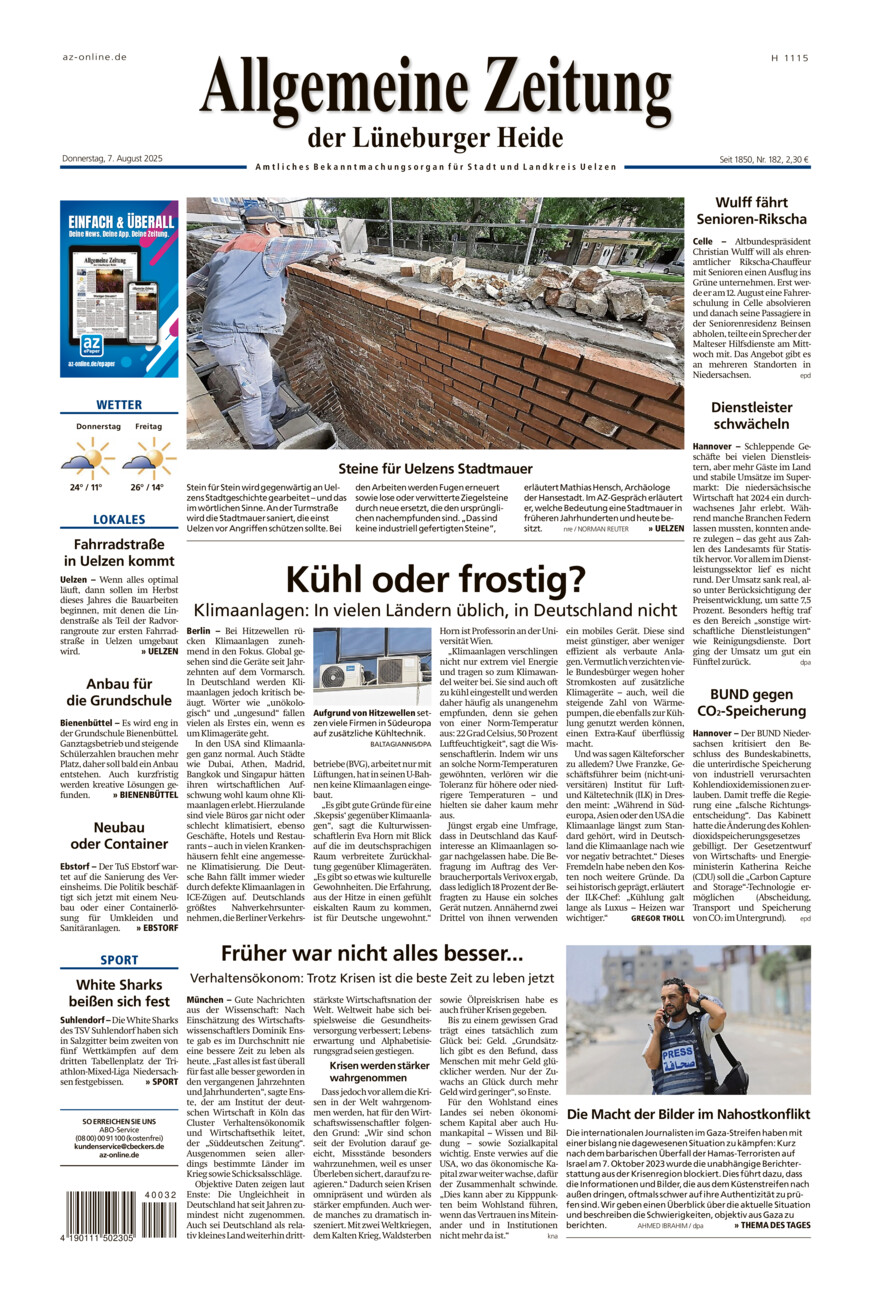 Allgemeine Zeitung vom Donnerstag, 07.08.2025