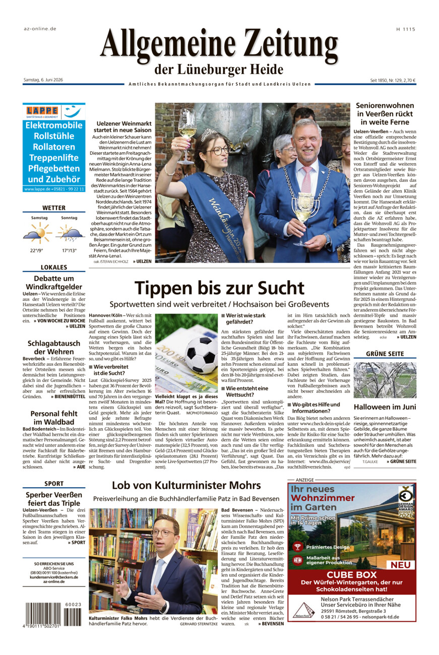 Allgemeine Zeitung vom Samstag, 06.06.2026