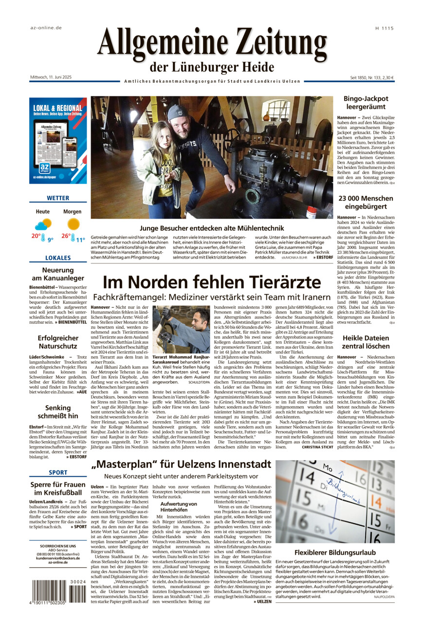 Allgemeine Zeitung vom Mittwoch, 11.06.2025