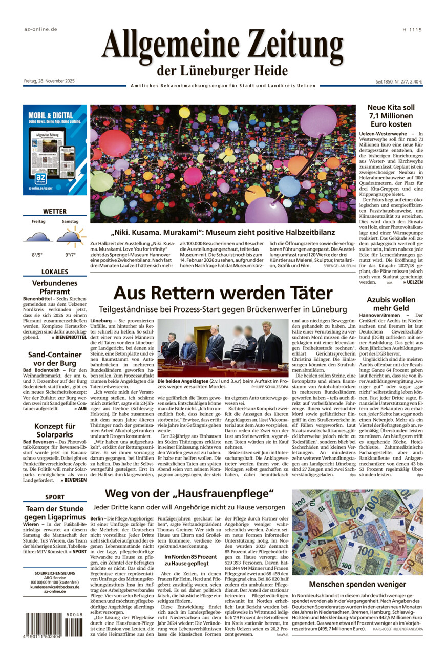 Allgemeine Zeitung vom Freitag, 28.11.2025