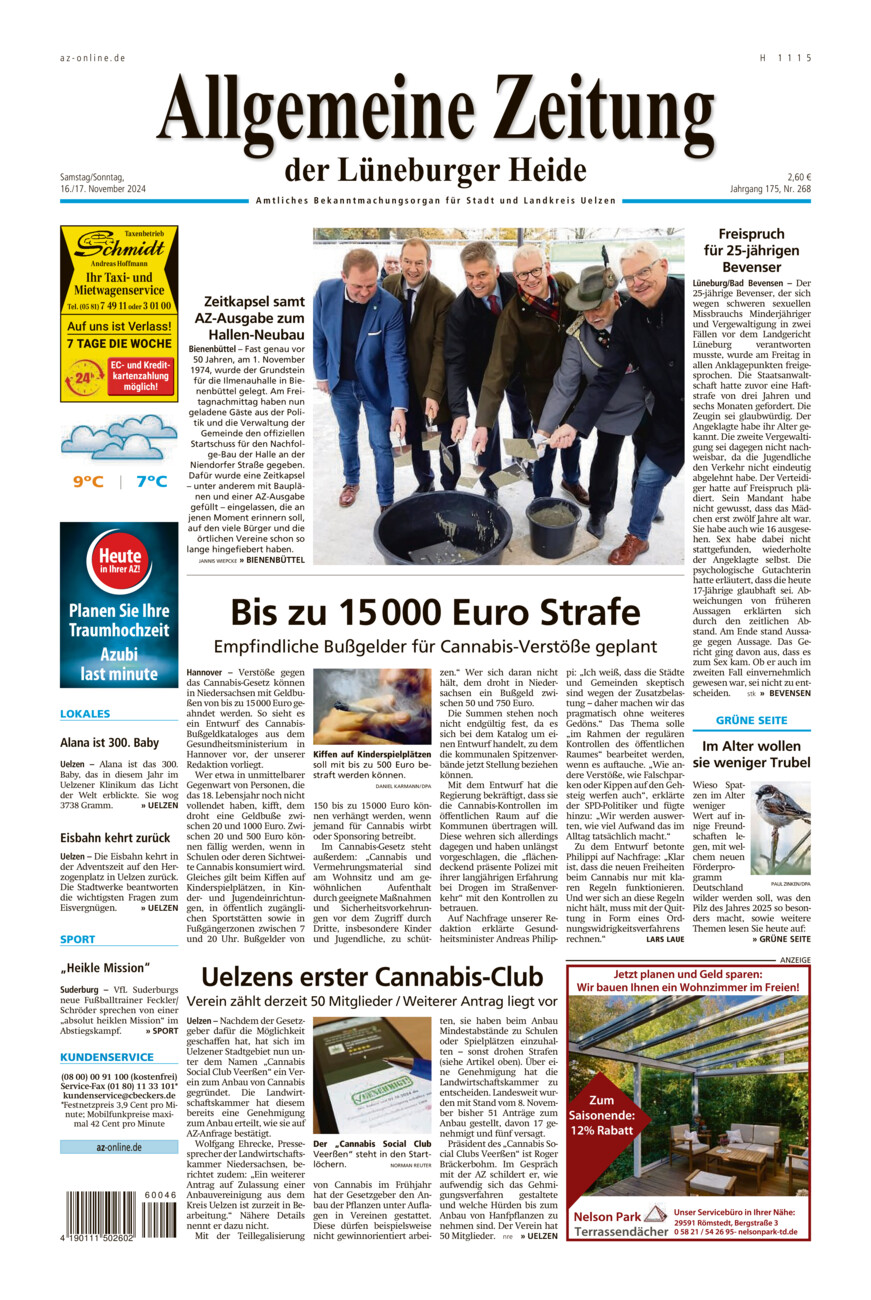 Allgemeine Zeitung vom Samstag, 16.11.2024