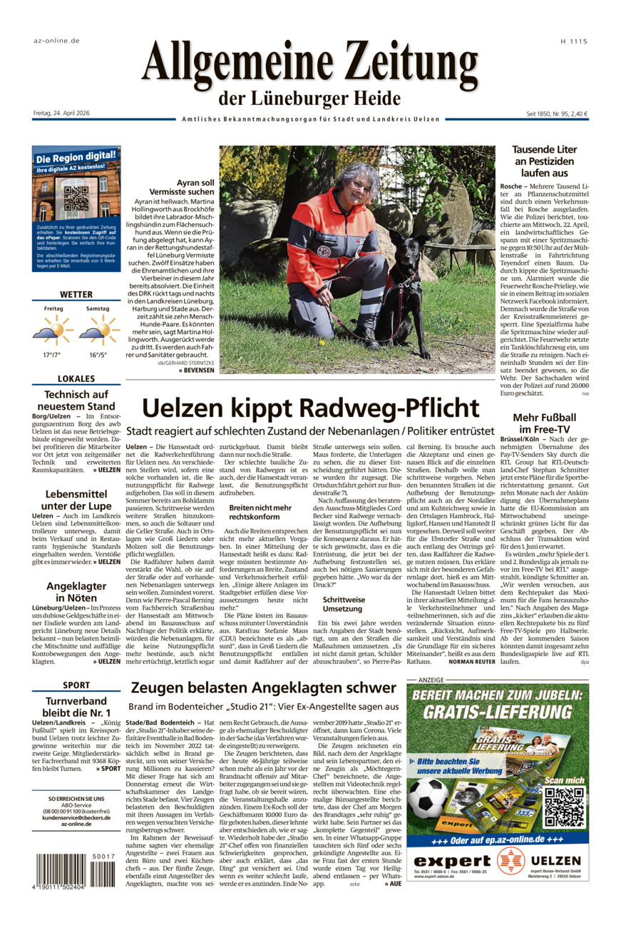 Allgemeine Zeitung vom Freitag, 24.04.2026
