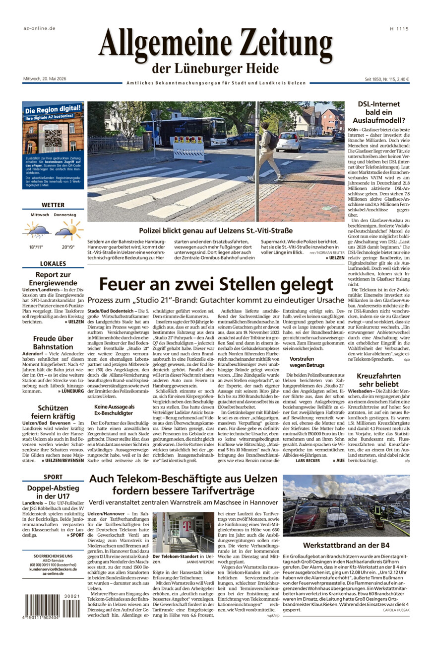 Allgemeine Zeitung vom Mittwoch, 20.05.2026