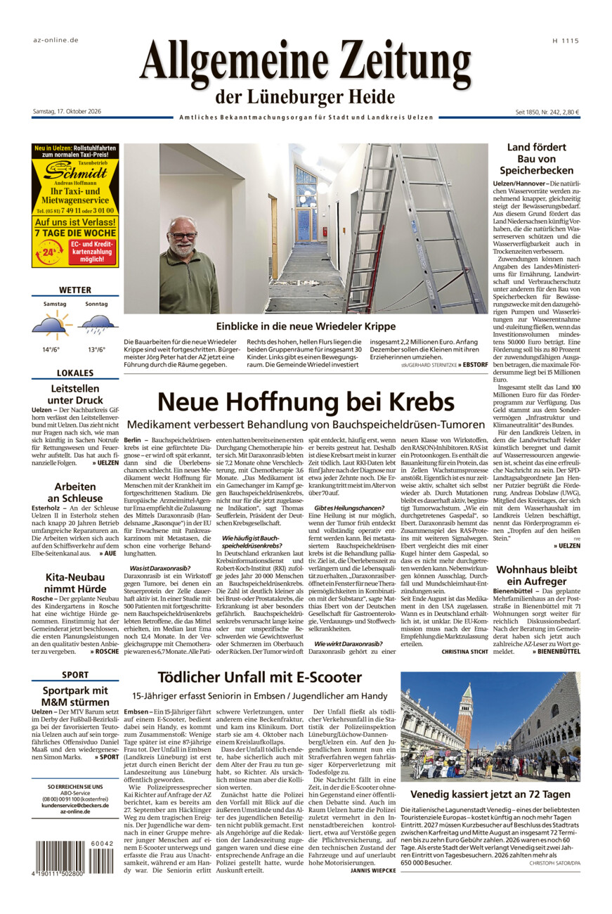 Allgemeine Zeitung vom Samstag, 17.10.2026