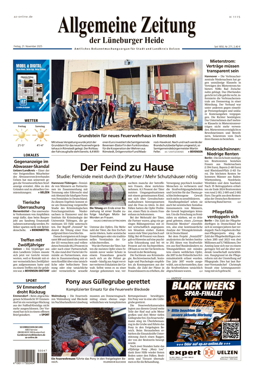 Allgemeine Zeitung vom Freitag, 21.11.2025