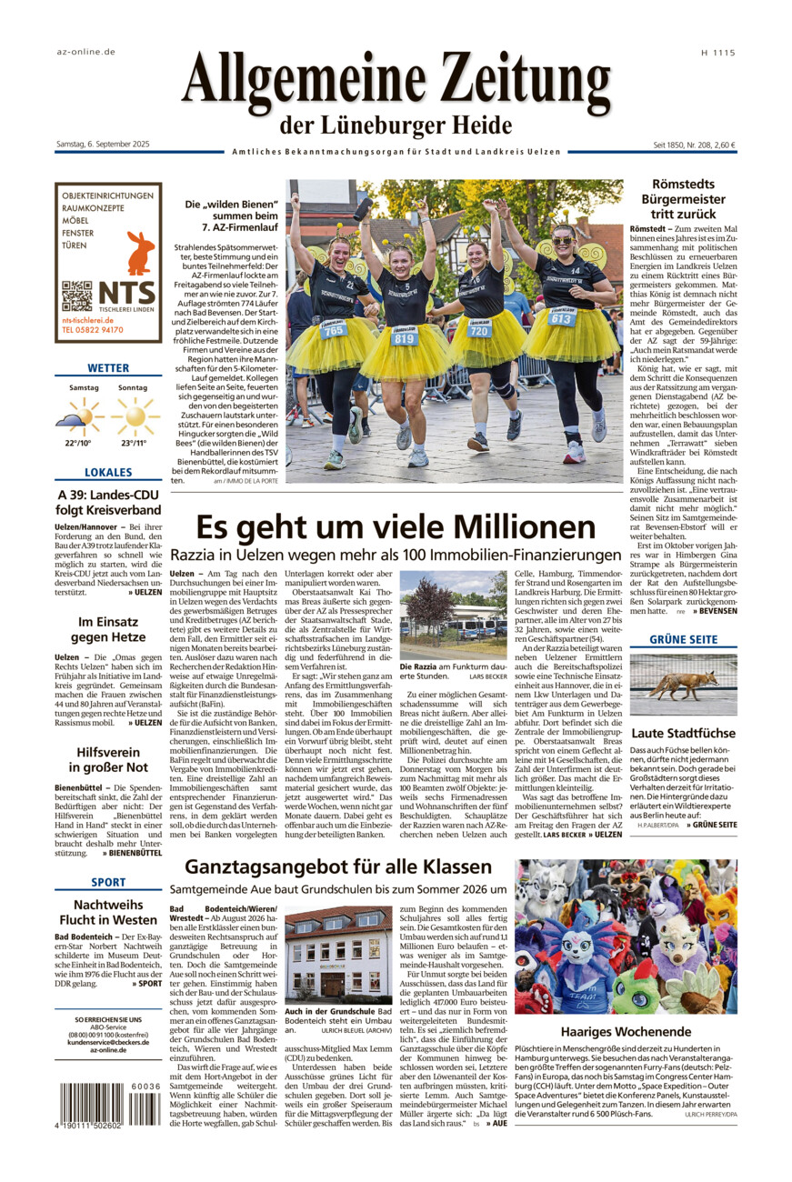 Allgemeine Zeitung vom Samstag, 06.09.2025