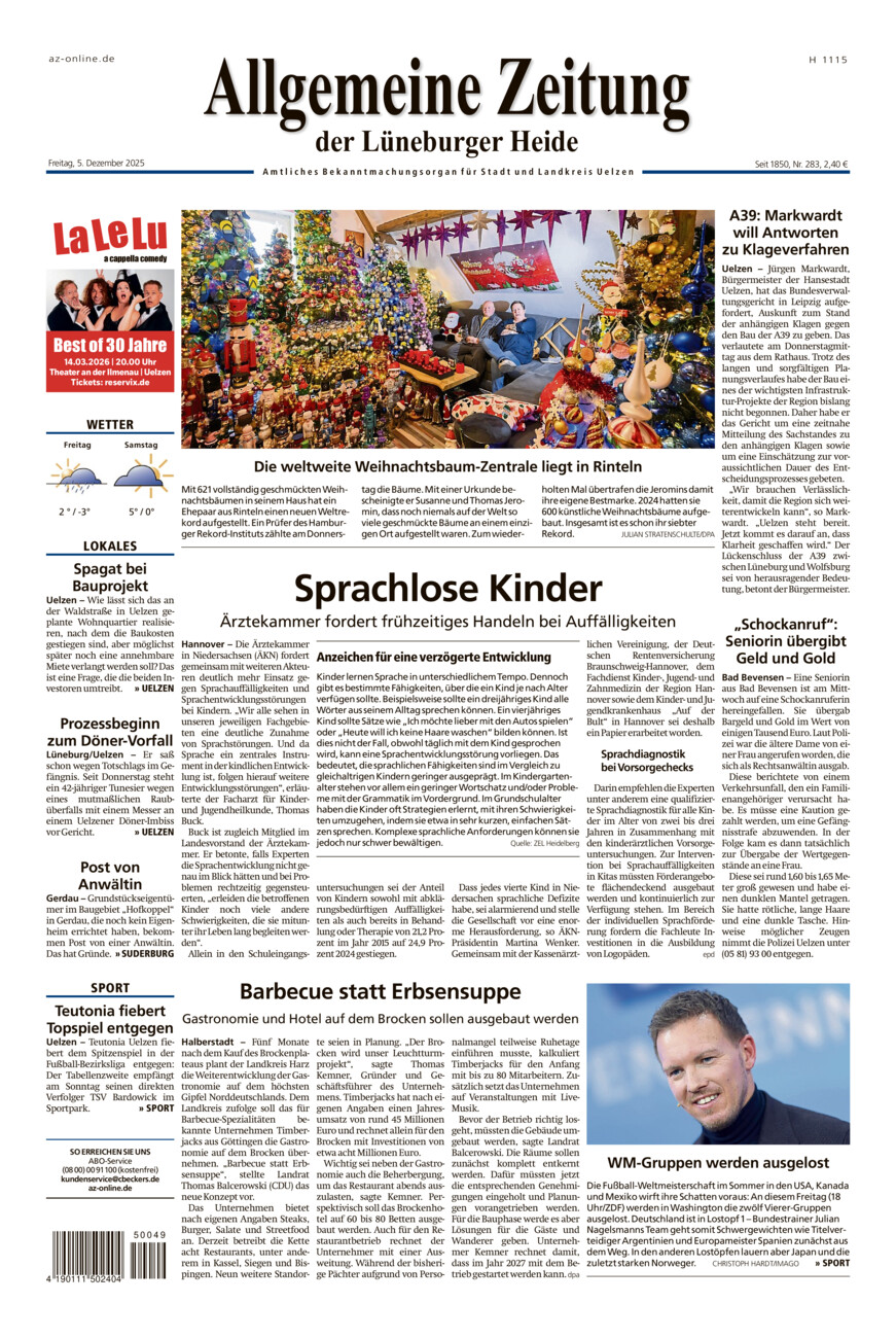 Allgemeine Zeitung vom Freitag, 05.12.2025