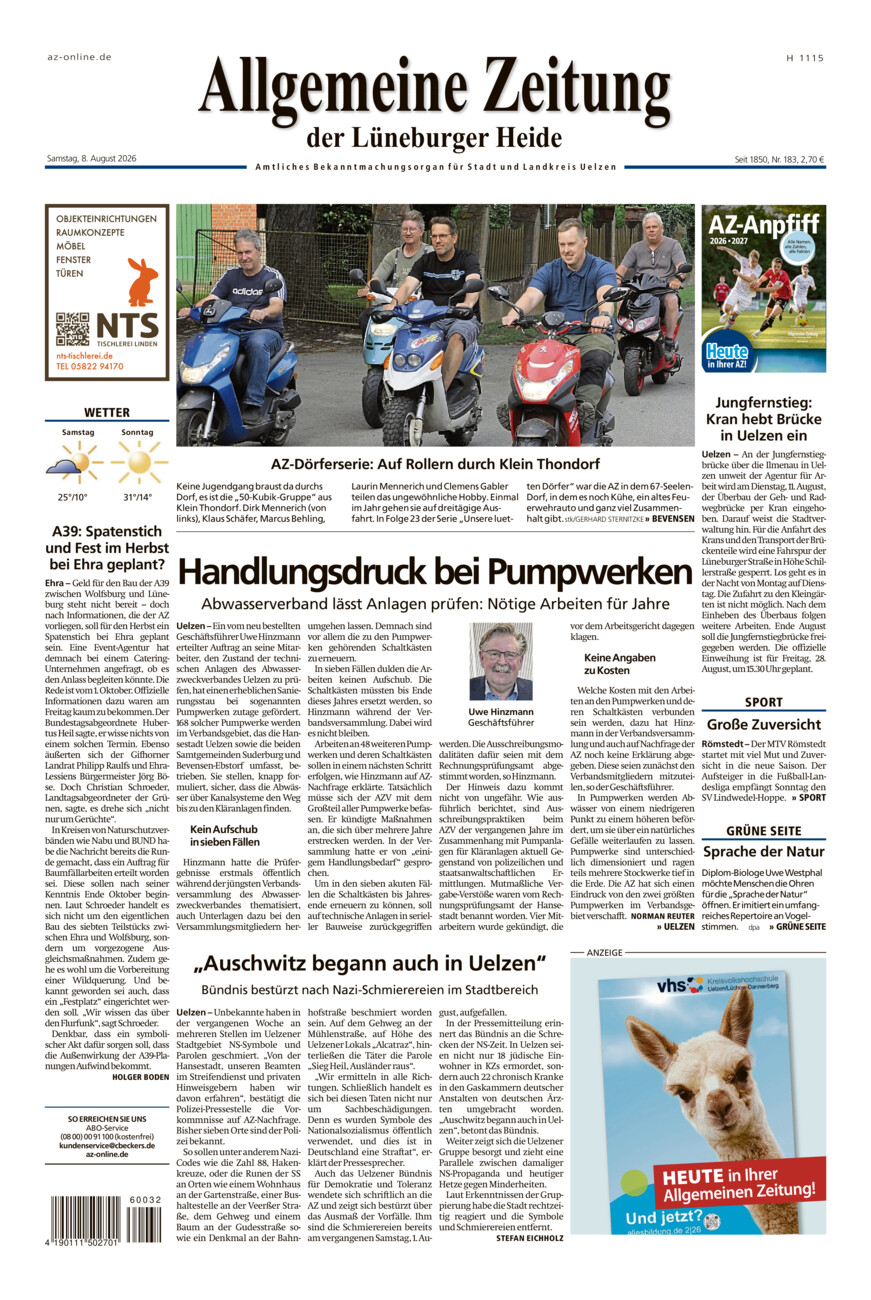 Allgemeine Zeitung vom Samstag, 08.08.2026