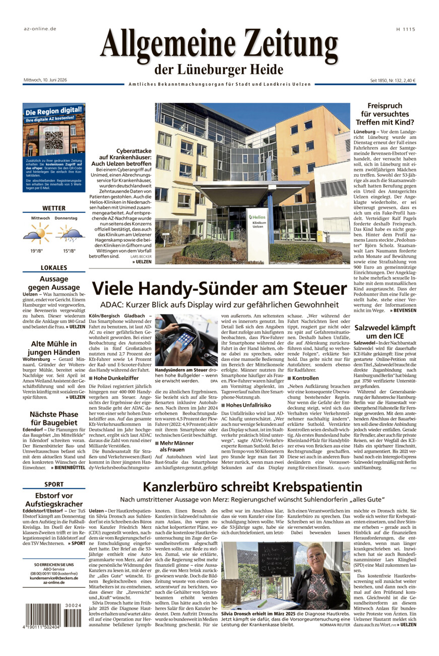 Allgemeine Zeitung vom Mittwoch, 10.06.2026