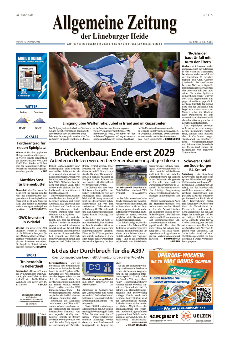 Allgemeine Zeitung vom Freitag, 10.10.2025