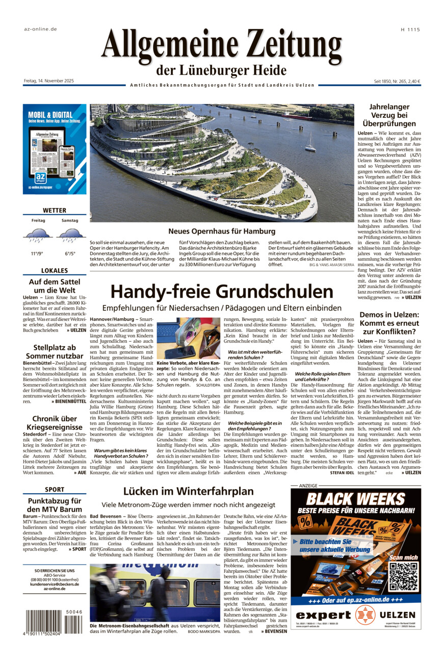 Allgemeine Zeitung vom Freitag, 14.11.2025