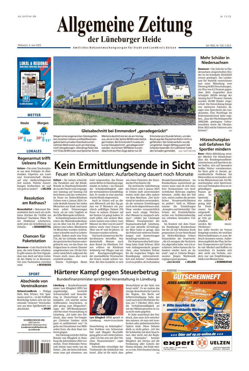 Allgemeine Zeitung vom Mittwoch, 04.06.2025