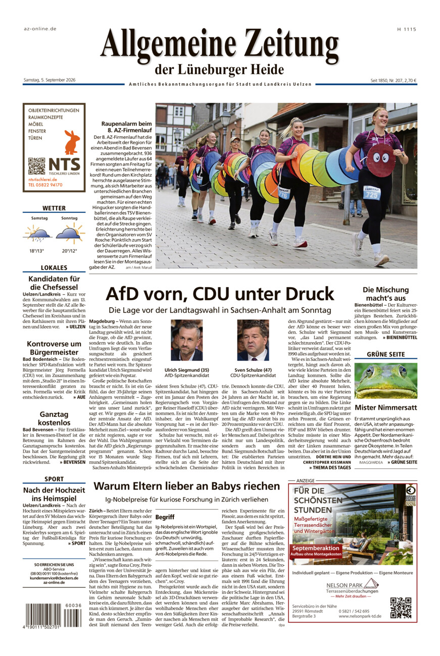 Allgemeine Zeitung vom Samstag, 05.09.2026