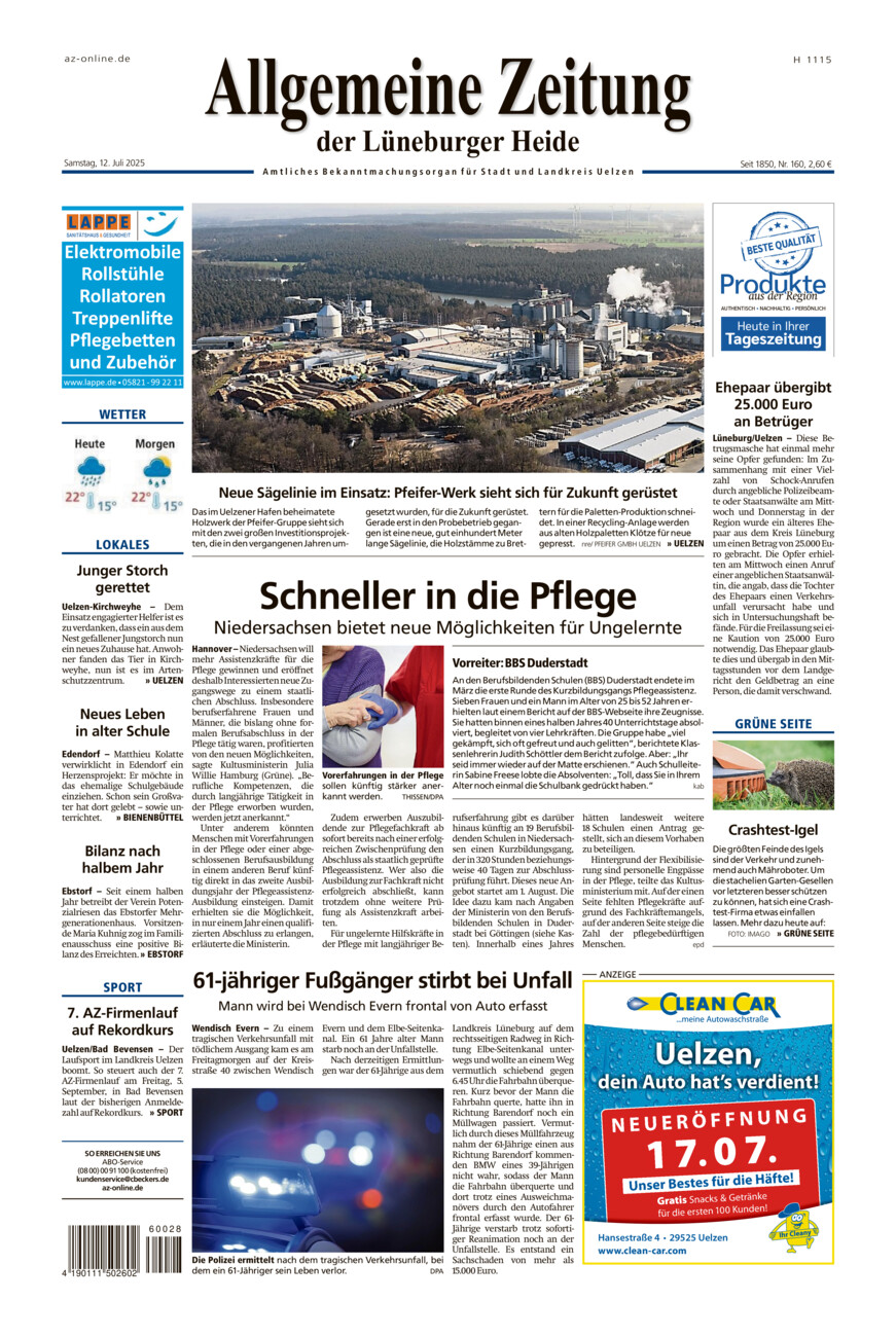 Allgemeine Zeitung vom Samstag, 12.07.2025