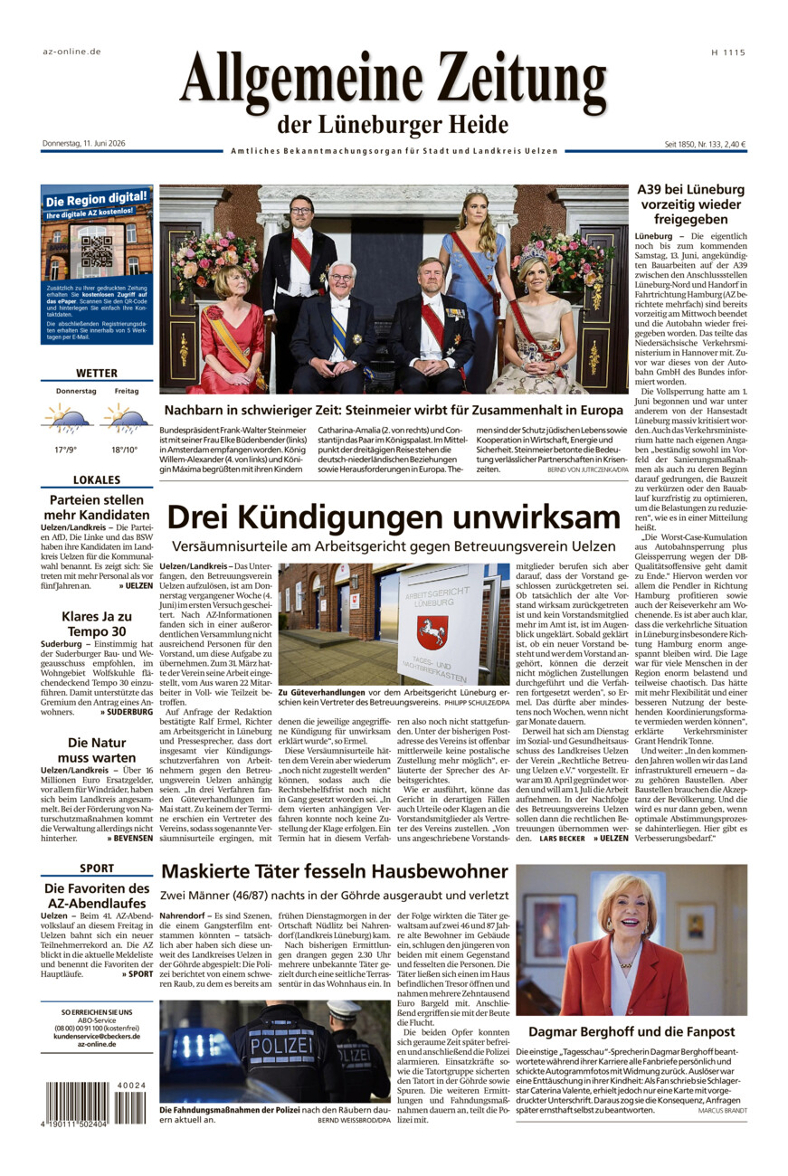 Allgemeine Zeitung vom Donnerstag, 11.06.2026