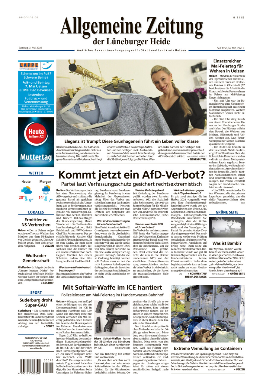 Allgemeine Zeitung vom Samstag, 03.05.2025