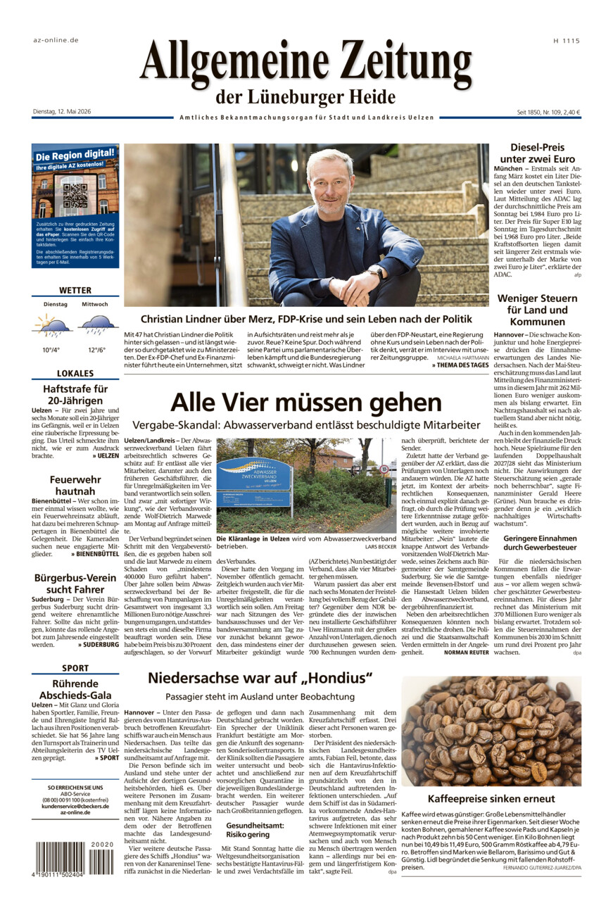 Allgemeine Zeitung vom Dienstag, 12.05.2026