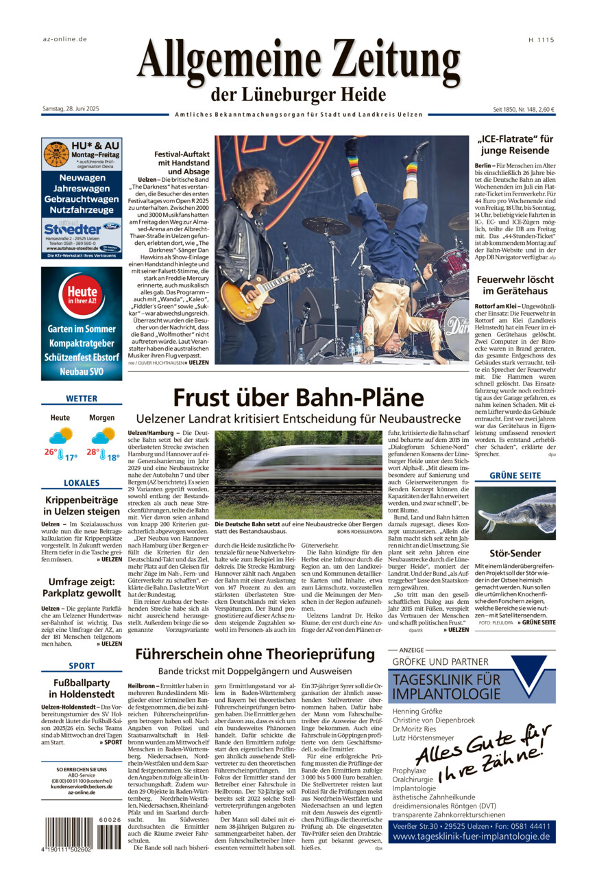 Allgemeine Zeitung vom Samstag, 28.06.2025